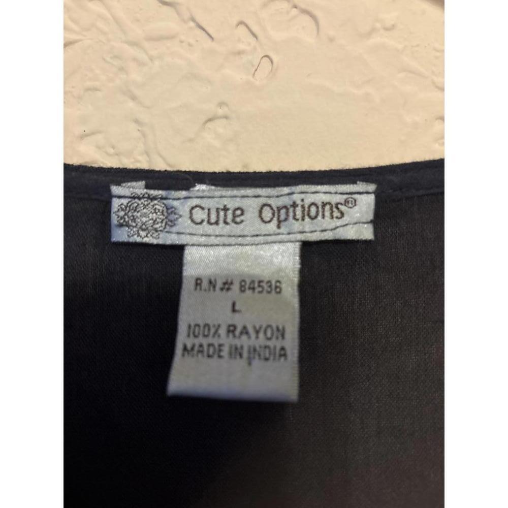 Chic Black and Blue Contrast Dress by Cute Options - Size L - Picture 3 of 4